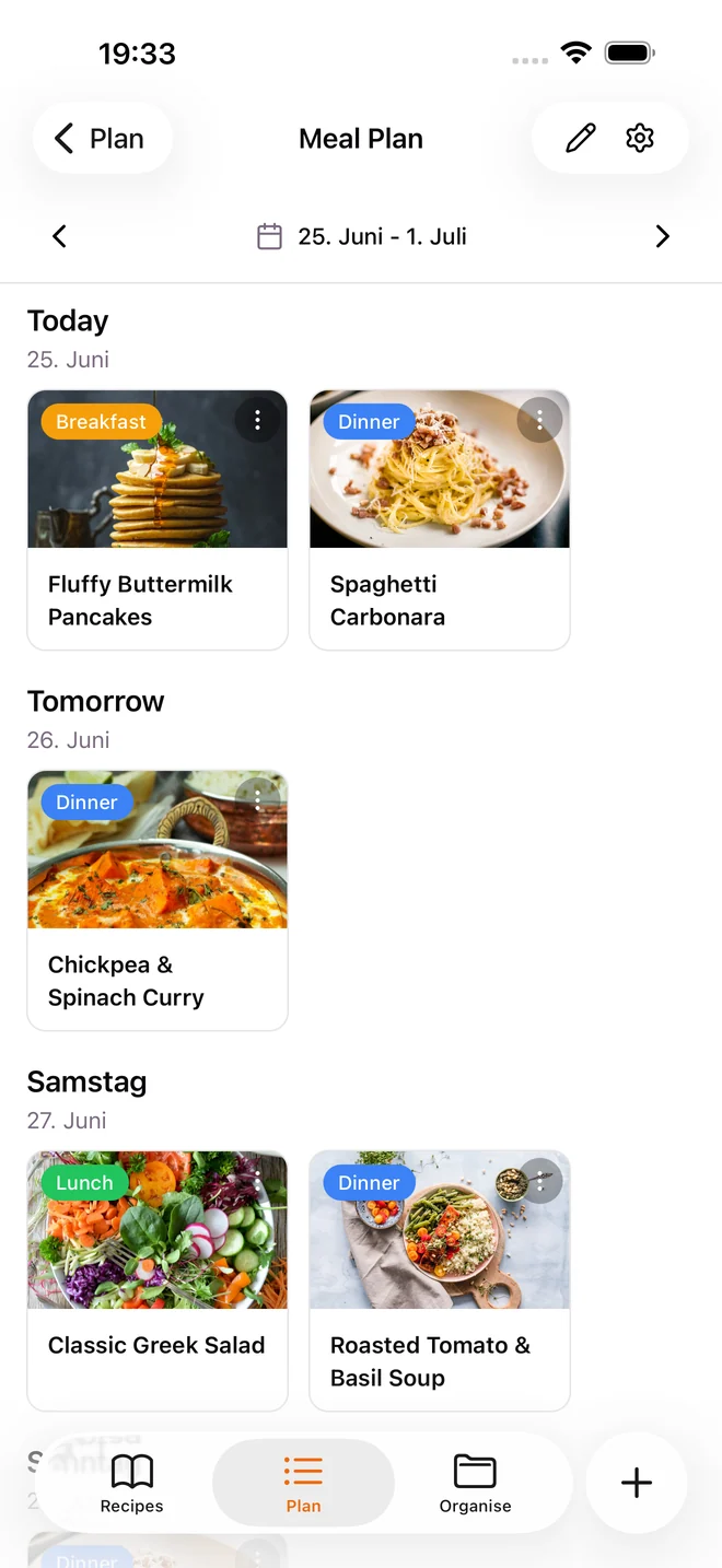Meal plan (Light)